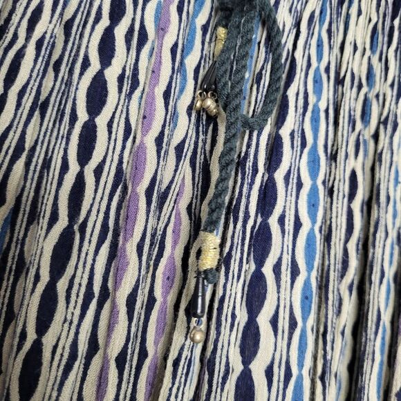 Vintage sag Harbour purple blue mixed print grunge maxi skirt size large - Picture 5 of 7